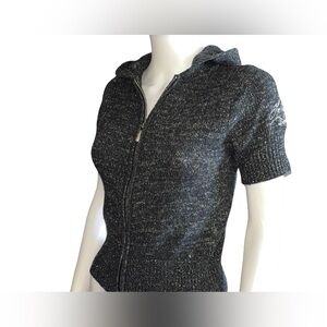 Harley-Davidson Women's Silver Metallic Full-Zip Sweater Size XS P2P 16”